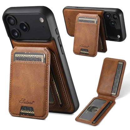Vintage Leather Wallet Phone Case with Card Holder