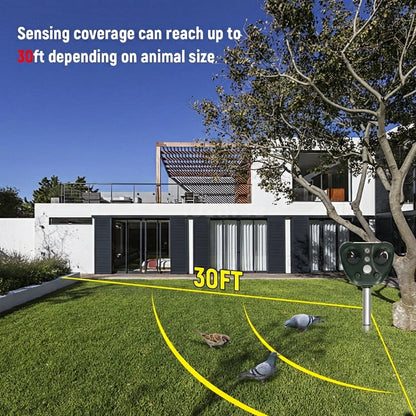 Weatherproof Bird Deterrent System for Garden Defense