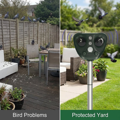 Weatherproof Bird Deterrent System for Garden Defense