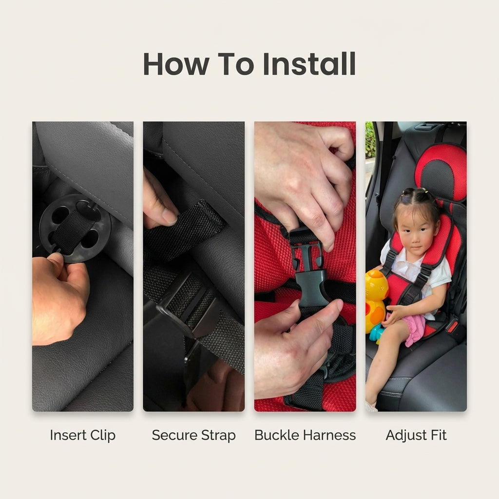 Portable Kids Booster Car Safety Travel Seat