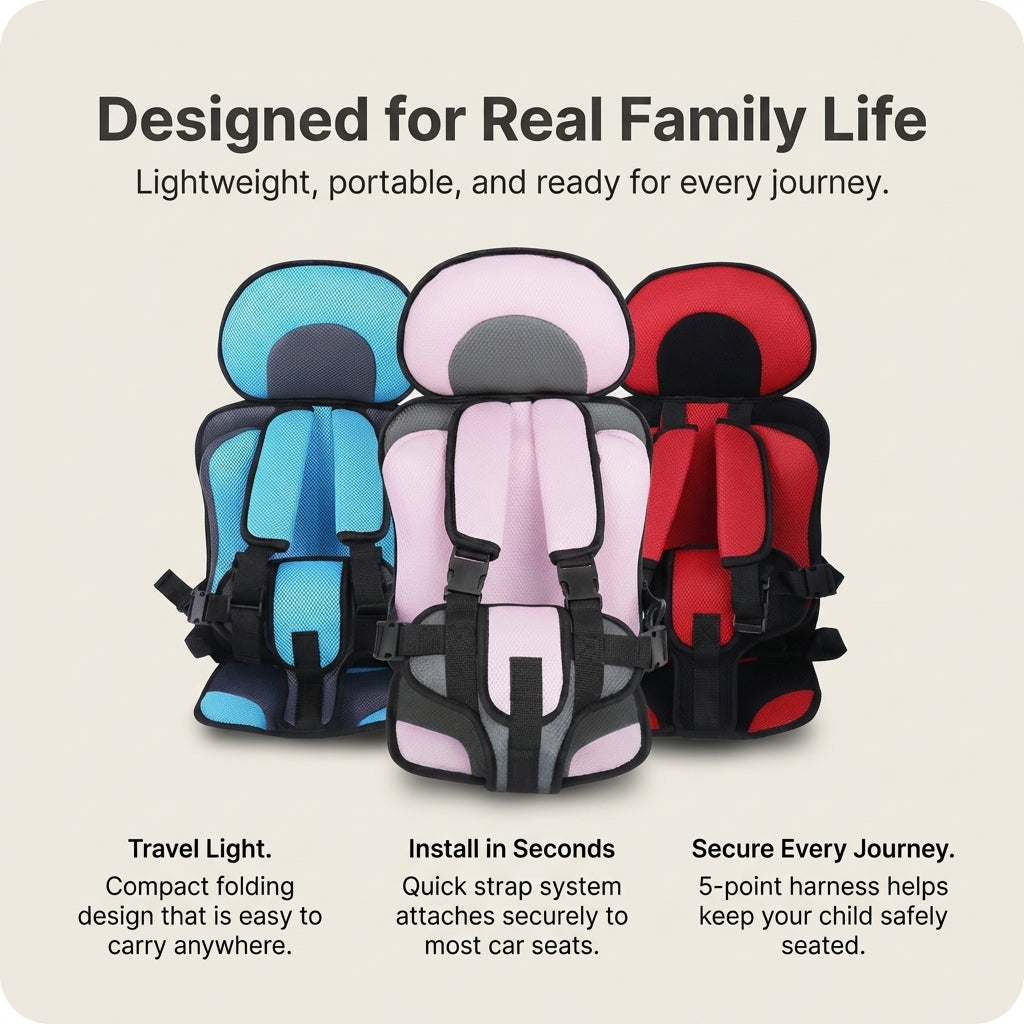 Portable Kids Booster Car Safety Travel Seat