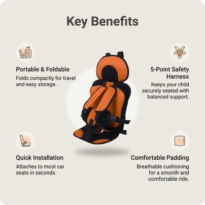 Portable Kids Booster Car Safety Travel Seat