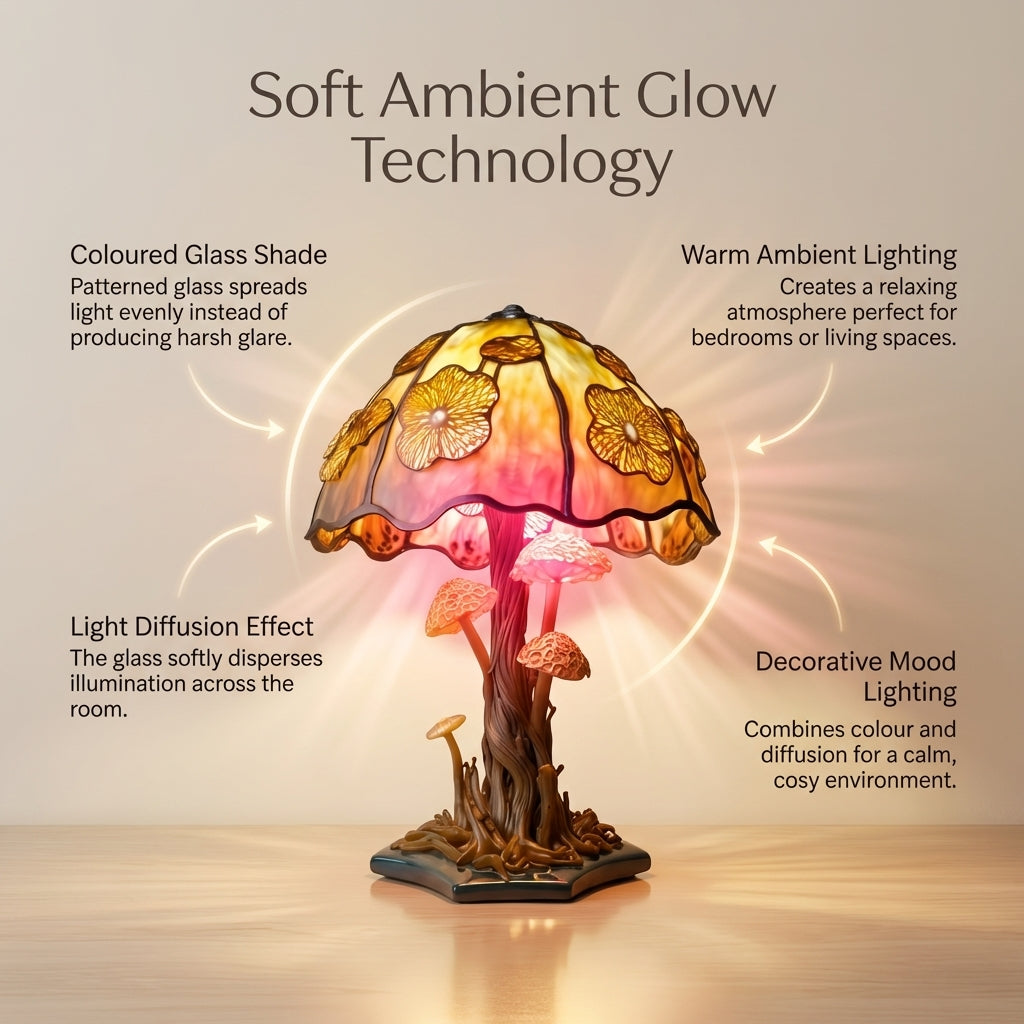 Elegant Glass Office Table Lamp – Vibrant Home Decor