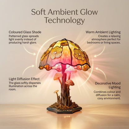 Elegant Glass Office Table Lamp – Vibrant Home Decor