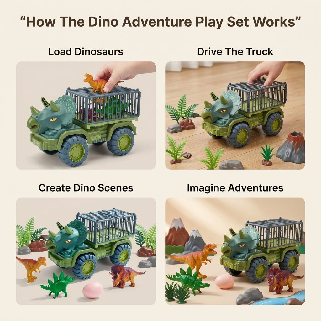 Exciting Prehistoric Dino Playset with Vehicle and Characters