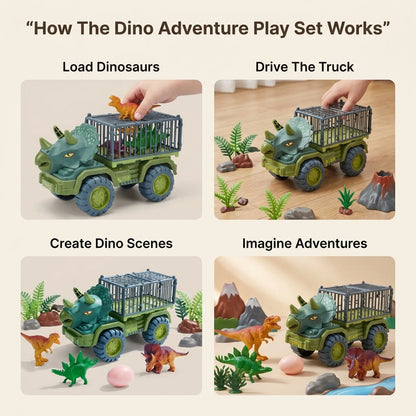 Exciting Prehistoric Dino Playset with Vehicle and Characters