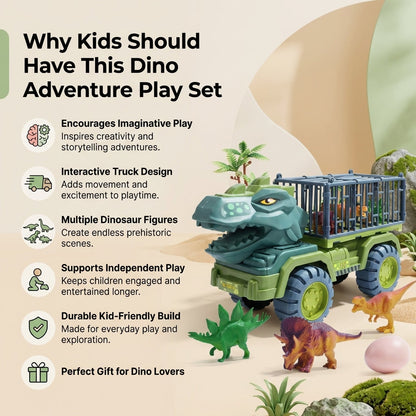 Exciting Prehistoric Dino Playset with Vehicle and Characters