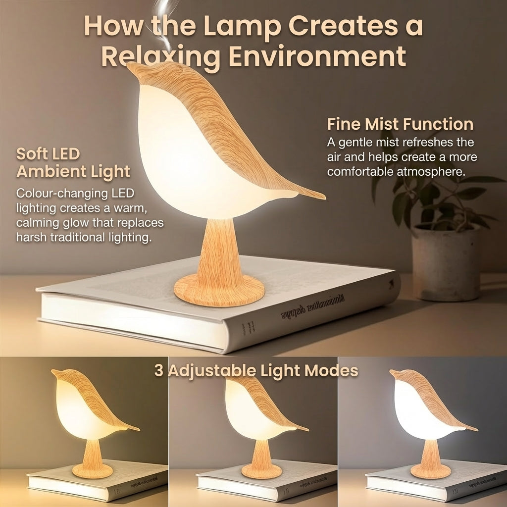 Soothing Multicolor Lamp with LED and Fog Feature