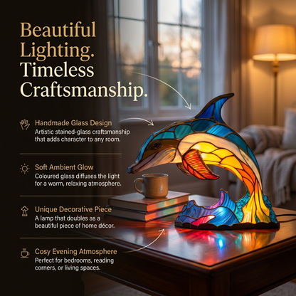 Beautiful Crystal Zoo Table Lamp