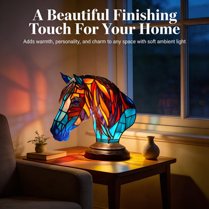 Vibrant Artisan Glass Wildlife Table Light