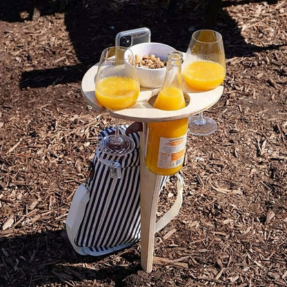 Portable Folding Patio Drink Table Compact Holder