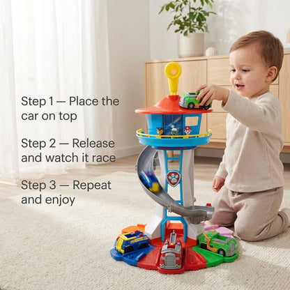 Fast Speed Car Racing Track with Spiral Slide