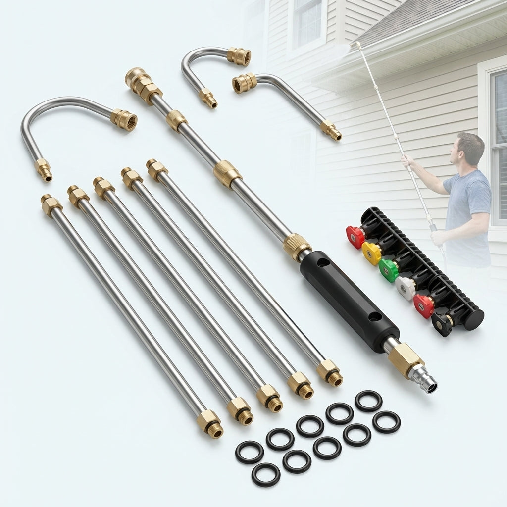 Heavy Duty Extended Pressure Washer Cleaning Kit