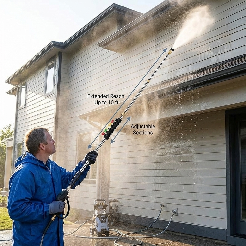 Heavy Duty Extended Pressure Washer Cleaning Kit