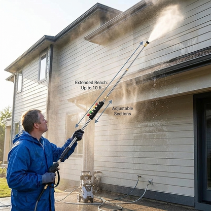 Heavy Duty Extended Pressure Washer Cleaning Kit