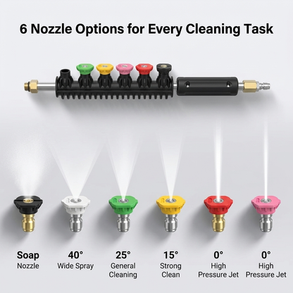 Heavy Duty Extended Pressure Washer Cleaning Kit