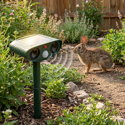 Weatherproof Solar Powered Animal Deterrent Ultrasonic Repeller