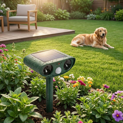 Weatherproof Solar Powered Animal Deterrent Ultrasonic Repeller