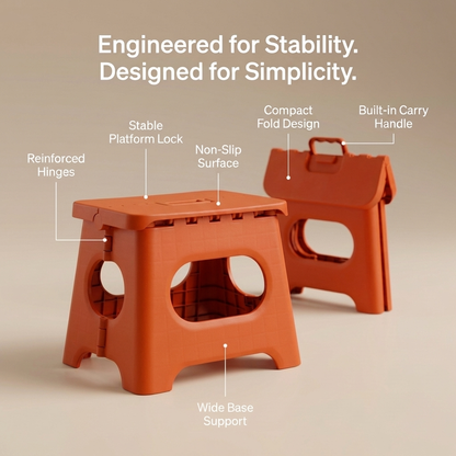 Portable Collapsible Step Stool for Home Use