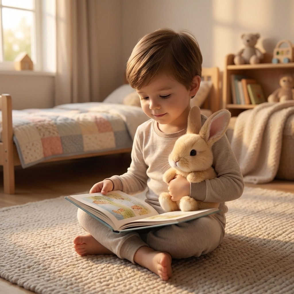 Snuggly Plush Bunny Stuffed Toy Buddy
