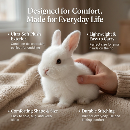 Snuggly Plush Bunny Stuffed Toy Buddy