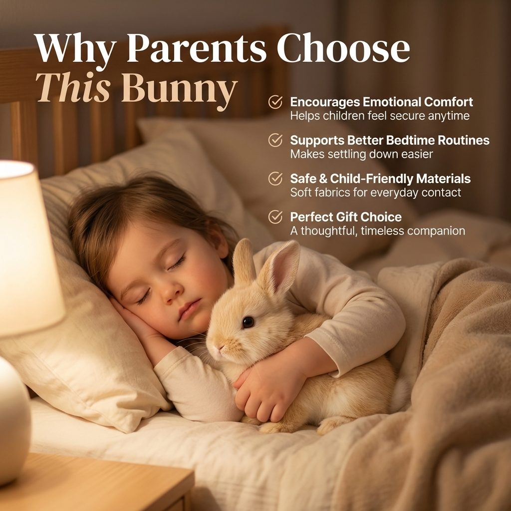 Snuggly Plush Bunny Stuffed Toy Buddy