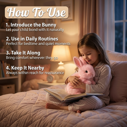 Snuggly Plush Bunny Stuffed Toy Buddy