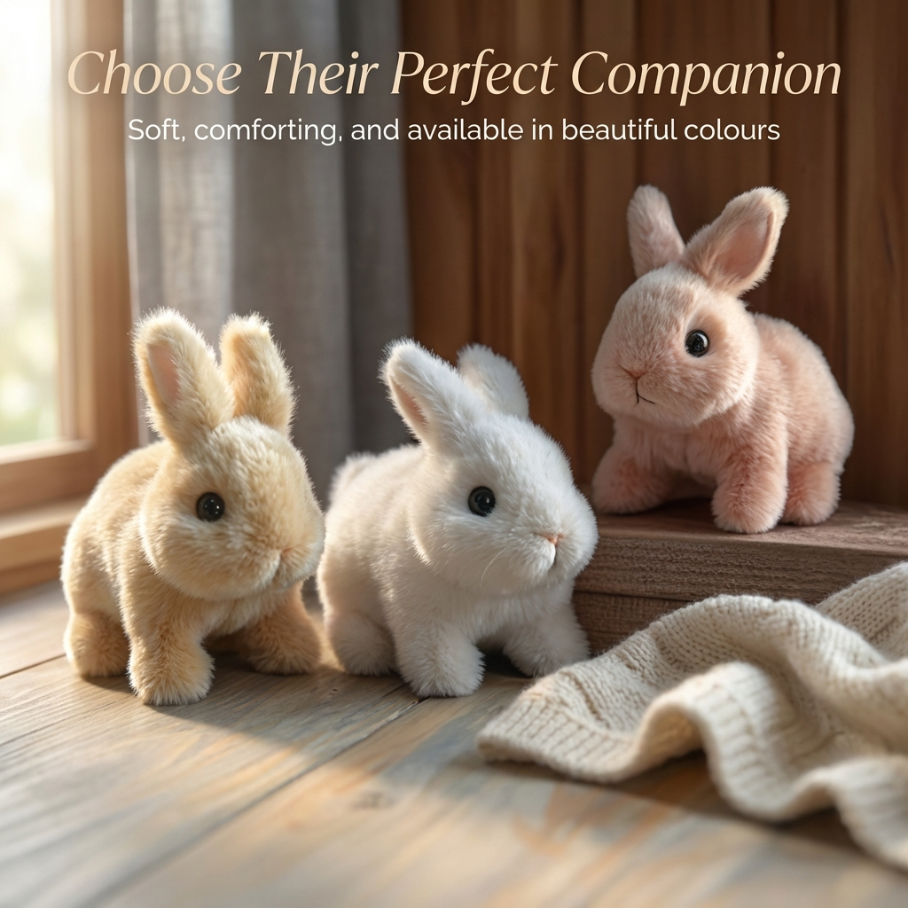 Snuggly Plush Bunny Stuffed Toy Buddy