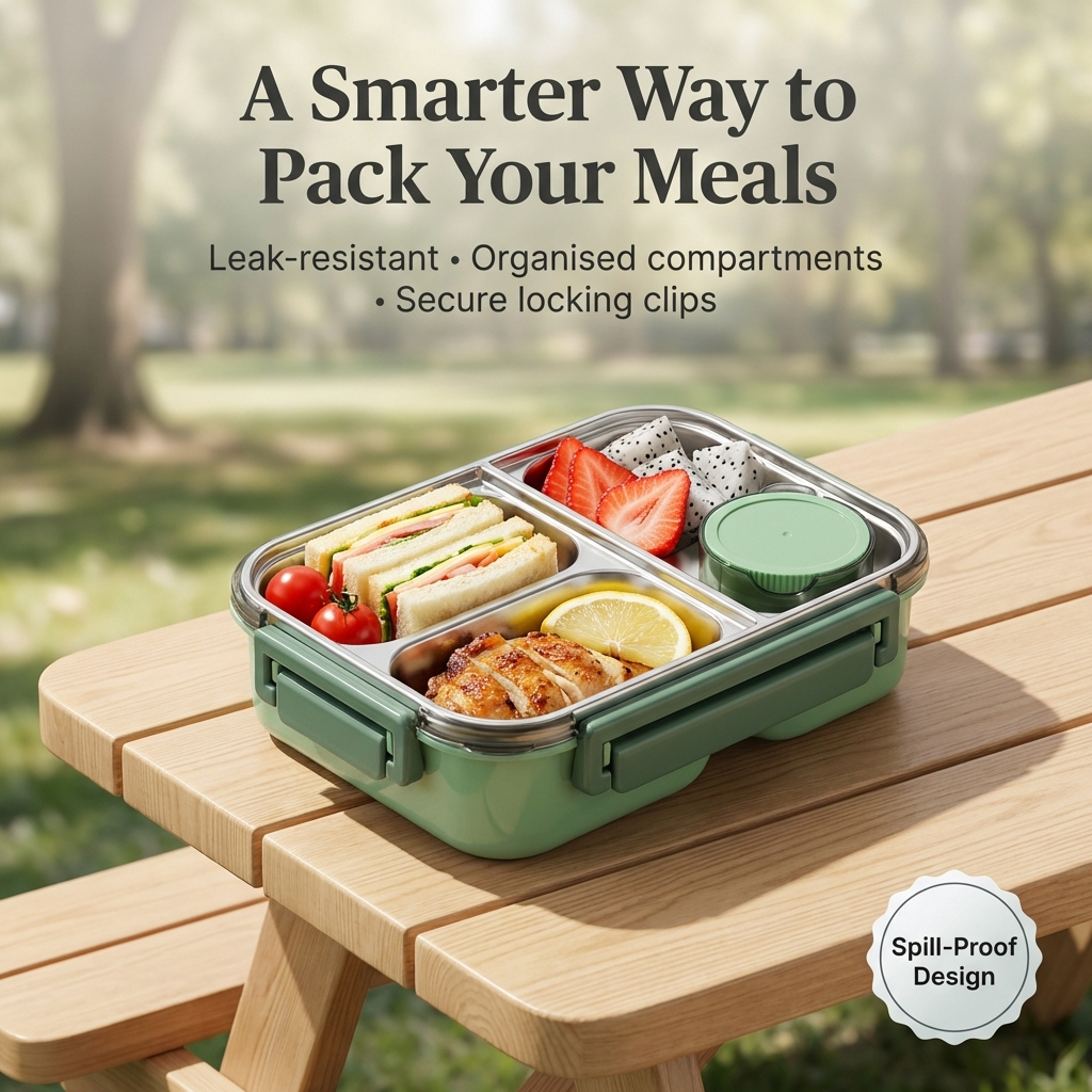 Thermal Lunch Box Leak-Resistant Meal Container