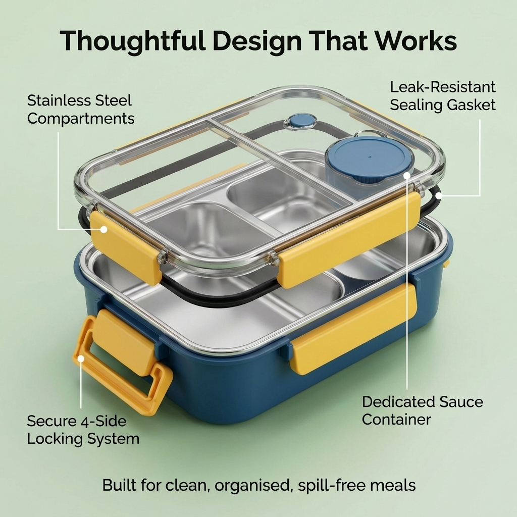 Thermal Lunch Box Leak-Resistant Meal Container