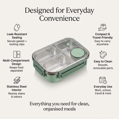 Thermal Lunch Box Leak-Resistant Meal Container