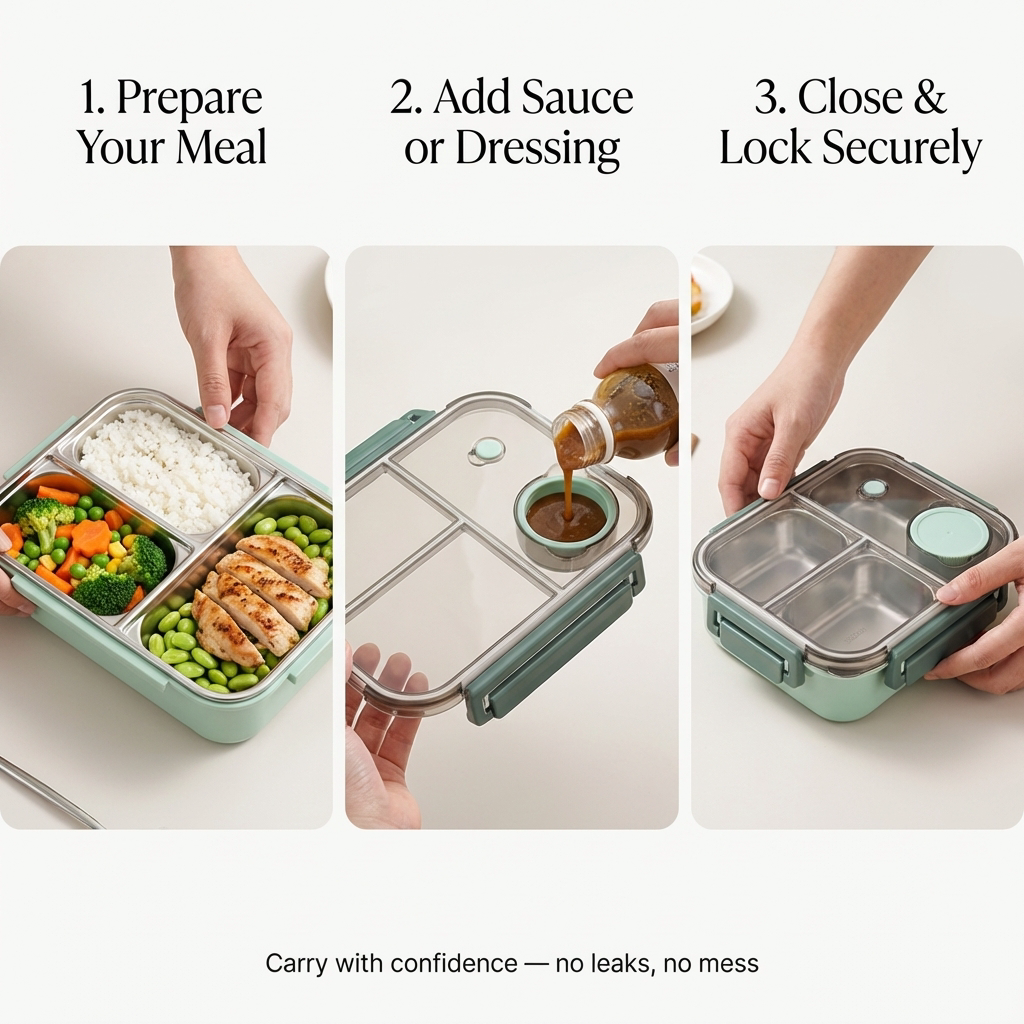Thermal Lunch Box Leak-Resistant Meal Container