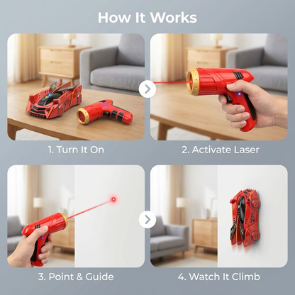 Fast RC Wall Climber Laser Remote Control Car Toy