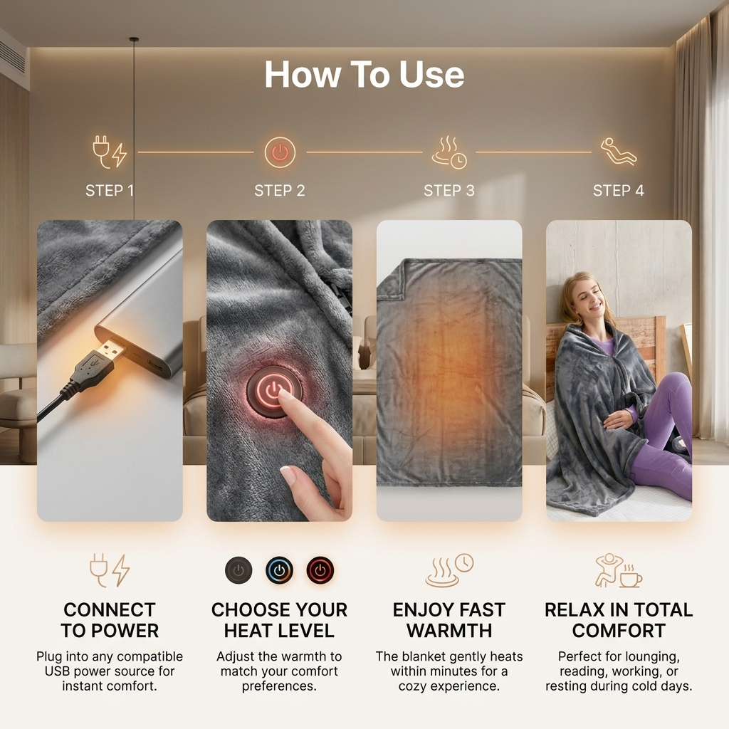 Ultra Soft Heated Blanket