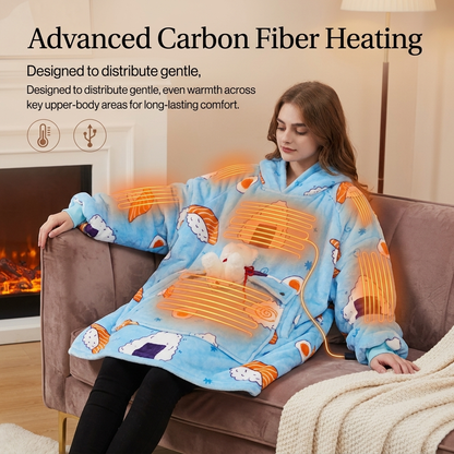 Wearable Heated Blanket Hoodie