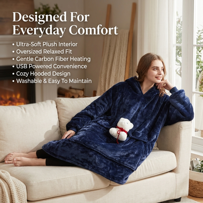 Wearable Heated Blanket Hoodie