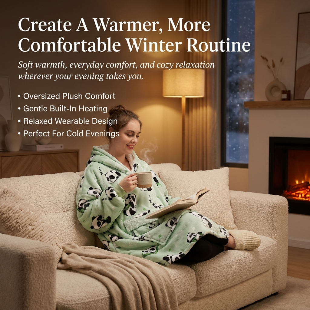 Wearable Heated Blanket Hoodie