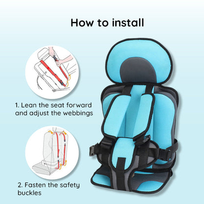 Childrens Adjustable Car Booster Seat Comfort Cushion