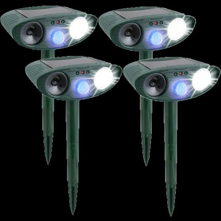 Weatherproof Solar Powered Animal Deterrent Ultrasonic Repeller