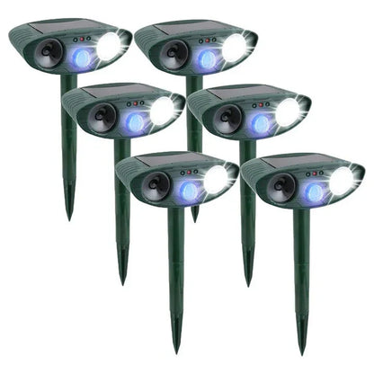 Weatherproof Solar Powered Animal Deterrent Ultrasonic Repeller