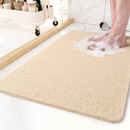 Gentle Touch Bath Mat with Quick Drain and Slip Resistant Backing