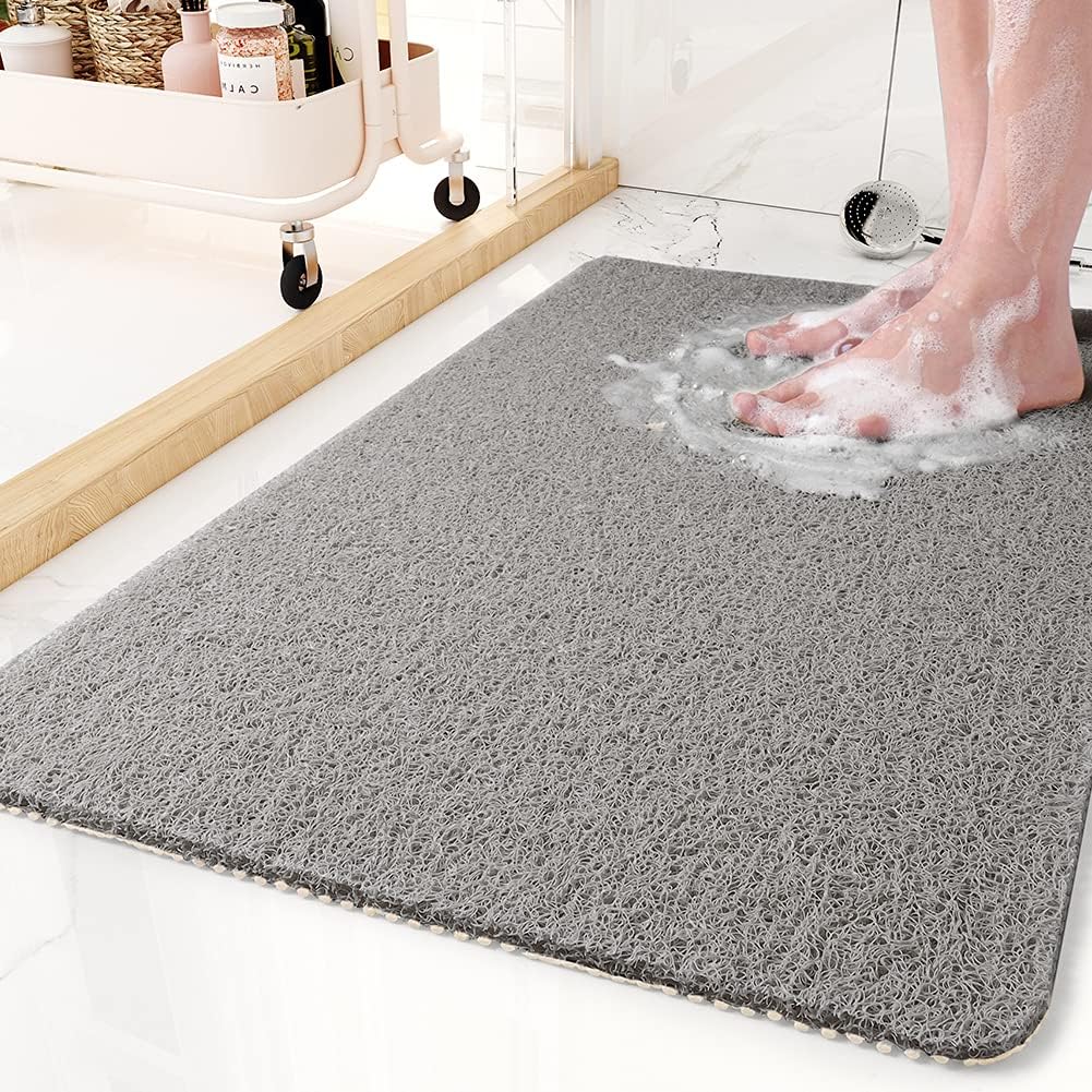 Gentle Touch Bath Mat with Quick Drain and Slip Resistant Backing