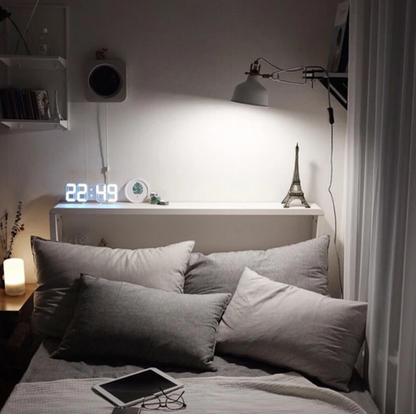 Stylish 3D LED Clock with Built-in Night Light