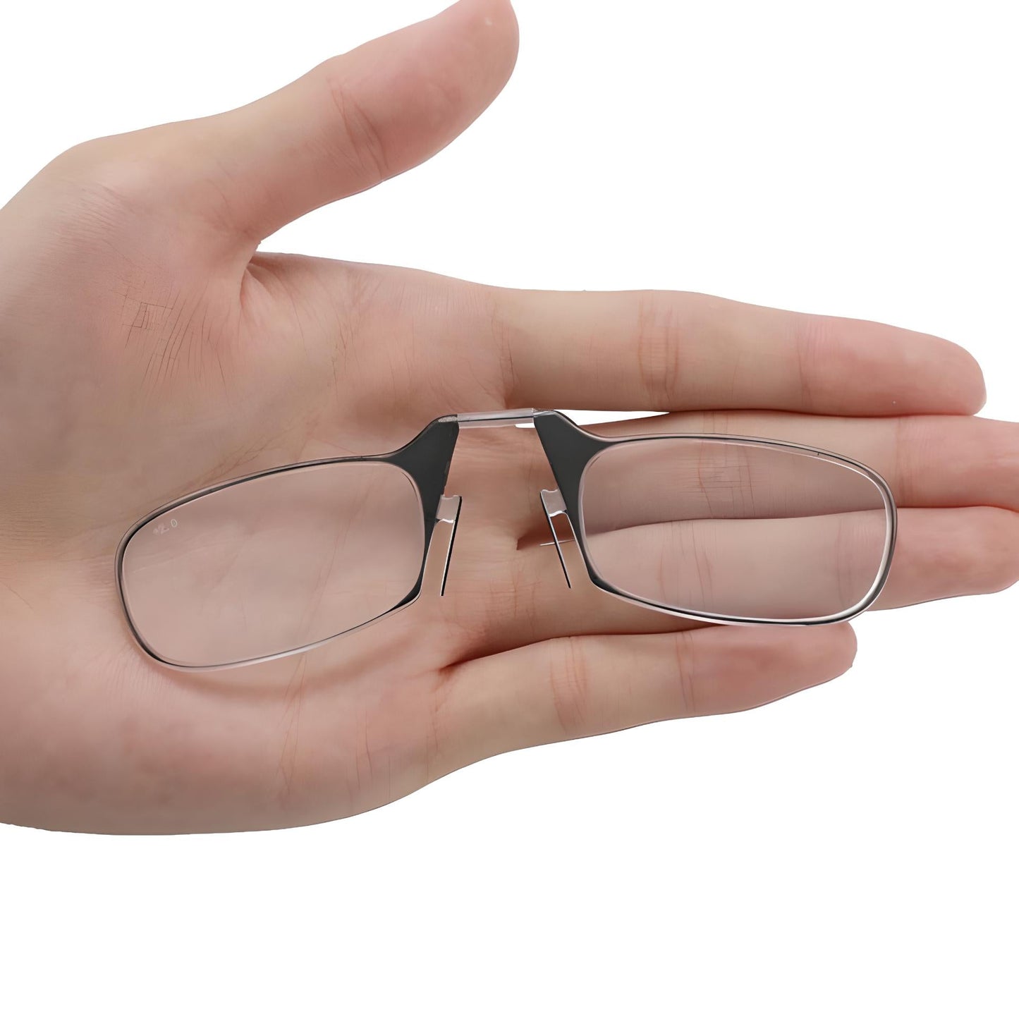 Portable Folding Reading Glasses with Adjustable Nose Clip