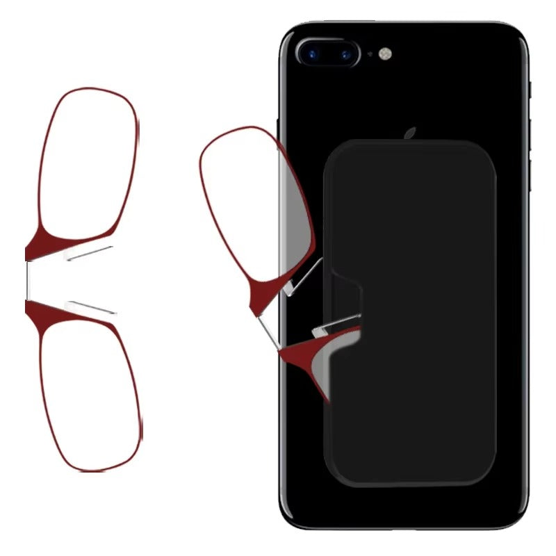 Portable Folding Reading Glasses with Adjustable Nose Clip