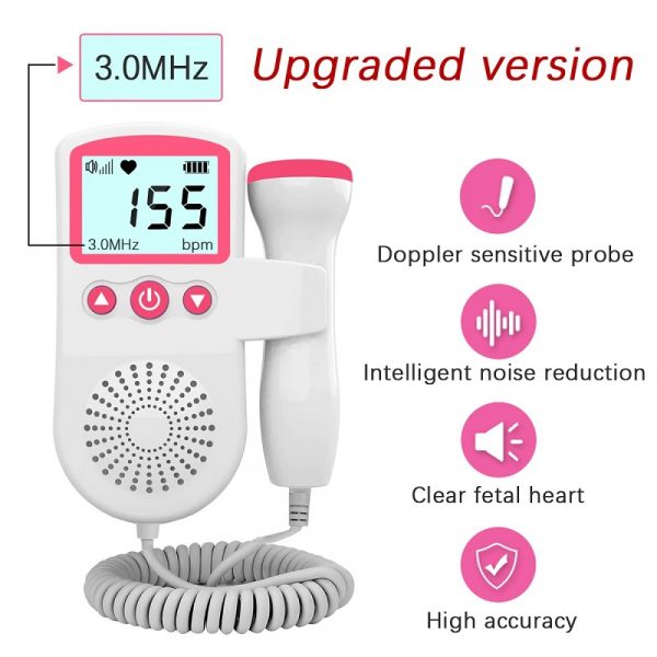 Portable Fetal Heart Monitor Baby Doppler Device