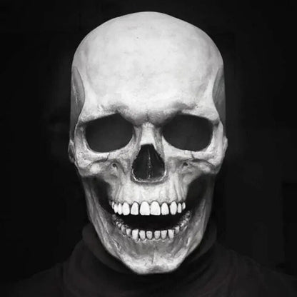 Authentic Skull Latex Mask with Moving Jaw Costume Accessory