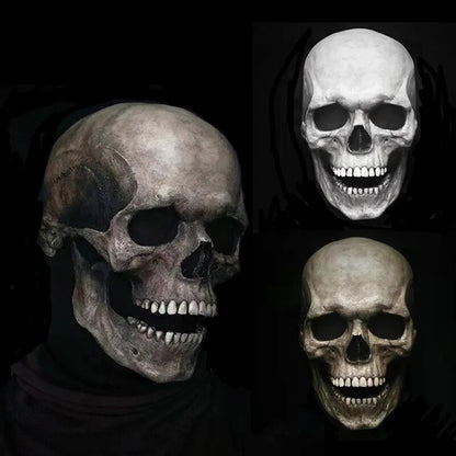 Authentic Skull Latex Mask with Moving Jaw Costume Accessory - Korstal