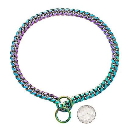 Rugged Stainless Steel Dog Collar Heavy Duty Chain