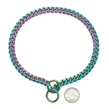 Rugged Stainless Steel Dog Collar Heavy Duty Chain